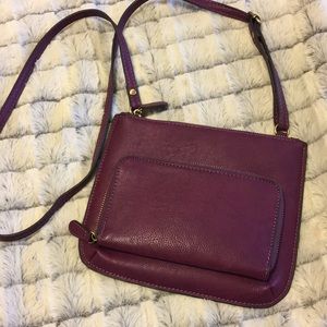 Eggplant colored crossbody purse